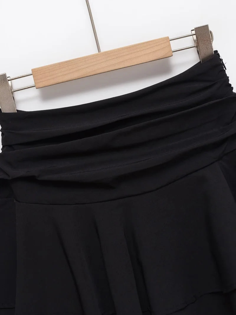 Falda Corta de Cintura Media