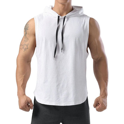 Camisetas sin mangas para hombre, camisetas sin mangas con capucha, camisetas sin mangas para hombre, camisetas sin mangas de Hip Hop para hombre