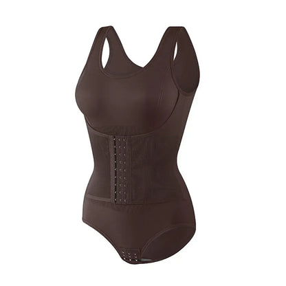 Body moldeador con cinturilla de broches integrada - Café / M