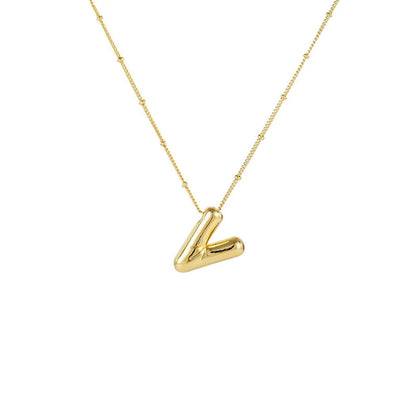 Collar Con Colgante De Letra