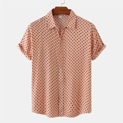 Camisa Hawaiana De Puntos