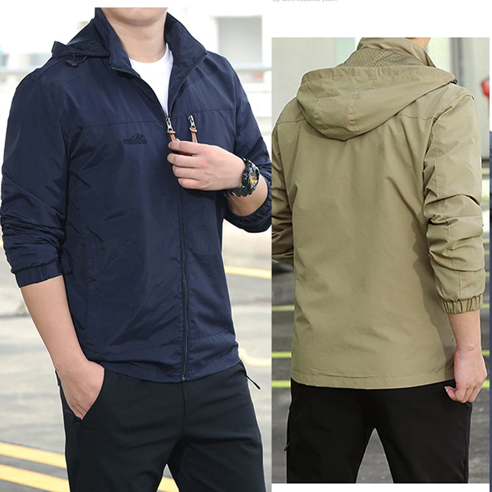 Chaqueta Impermeable Con Capucha