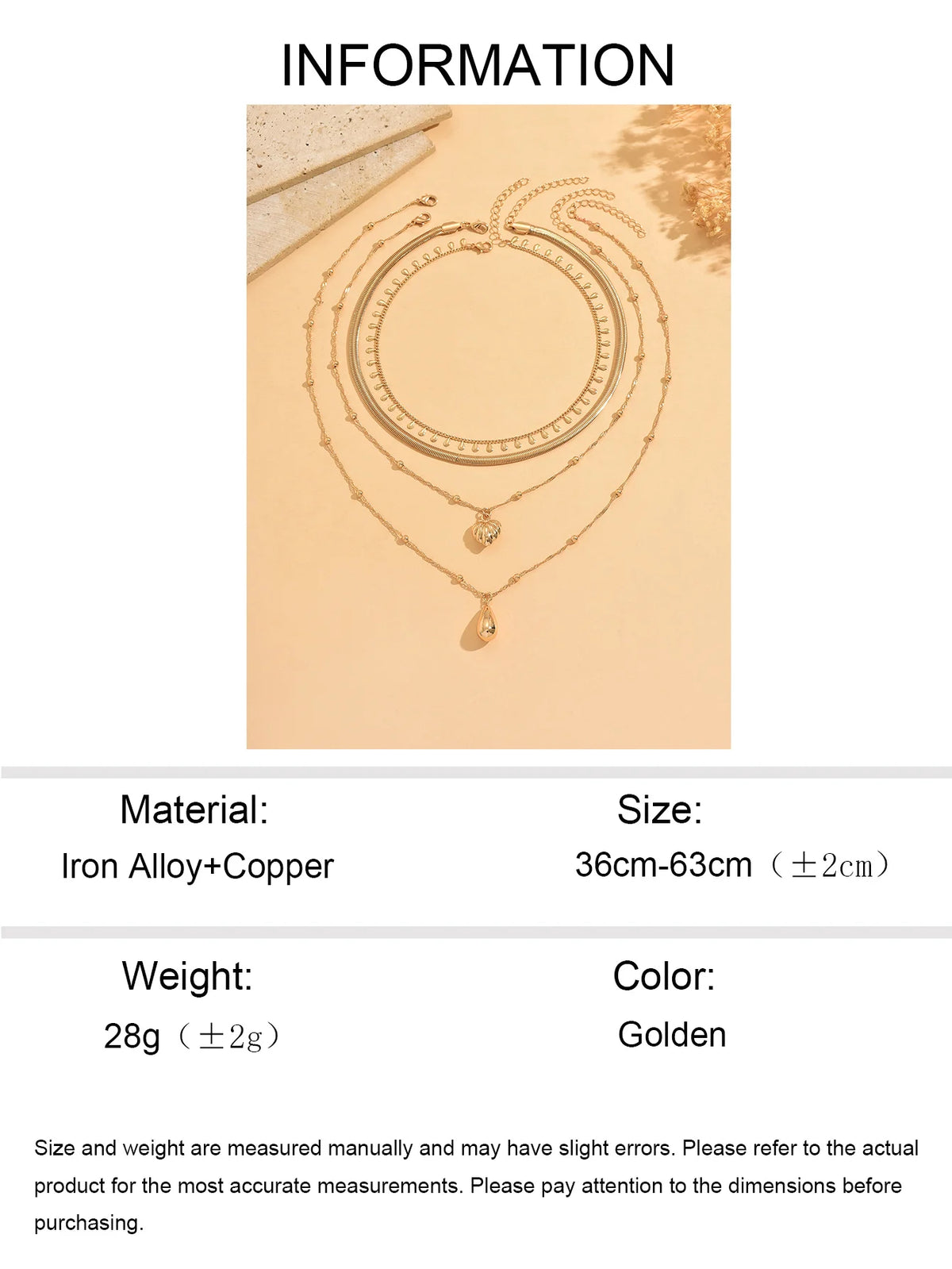 Collar de 4 Capas en Tono Dorado - foto 7