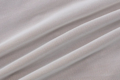 Vestido Doblado Con Empalme De Malla