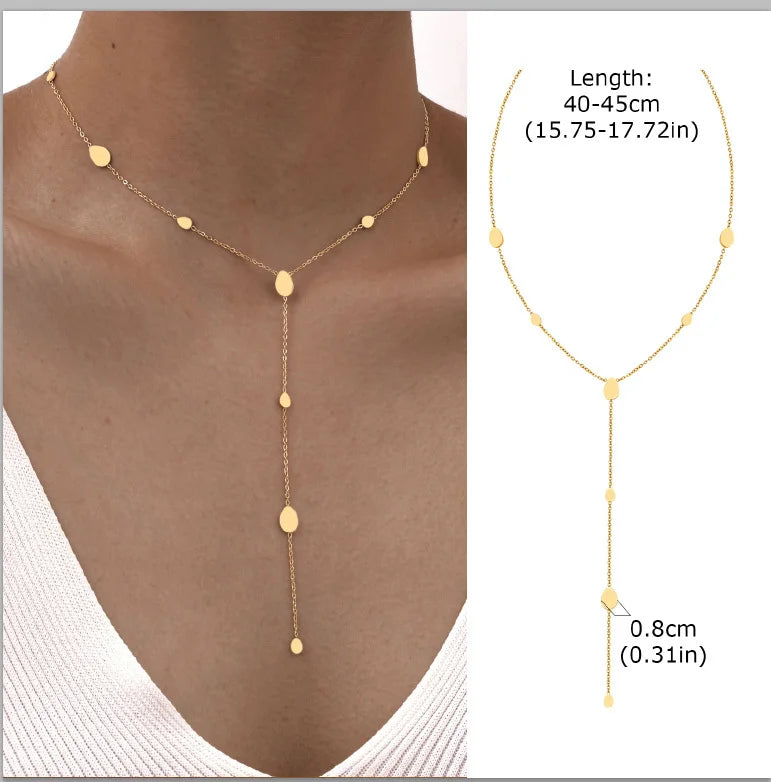 Collar Largo Lariat en Forma de Y - Diseño 2