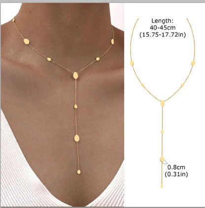 Collar Largo Lariat en Forma de Y - Diseño 2