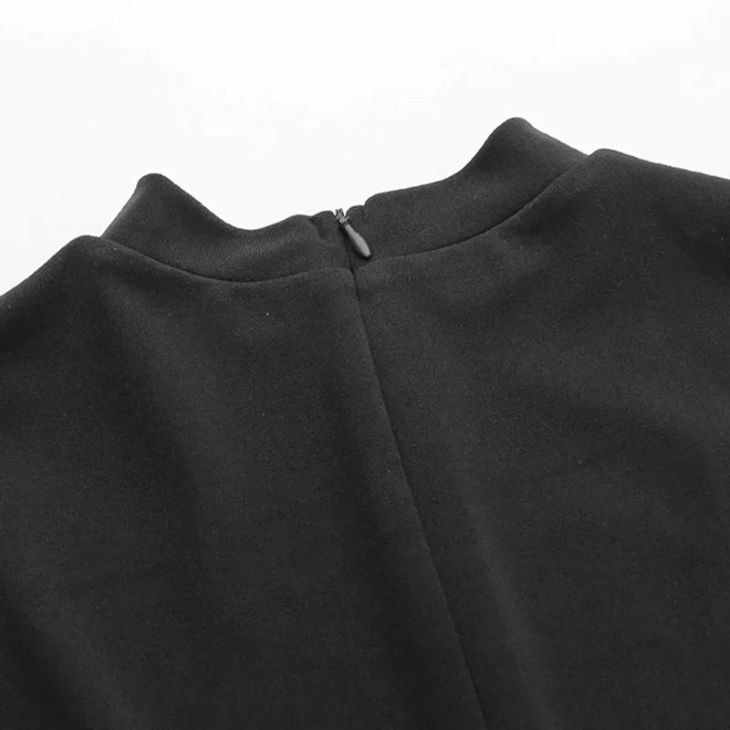 Minivestido Liso de Manga Larga