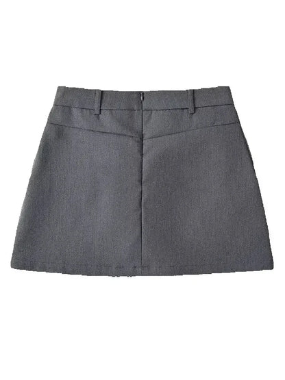 Minifalda Acampanada con Cremallera