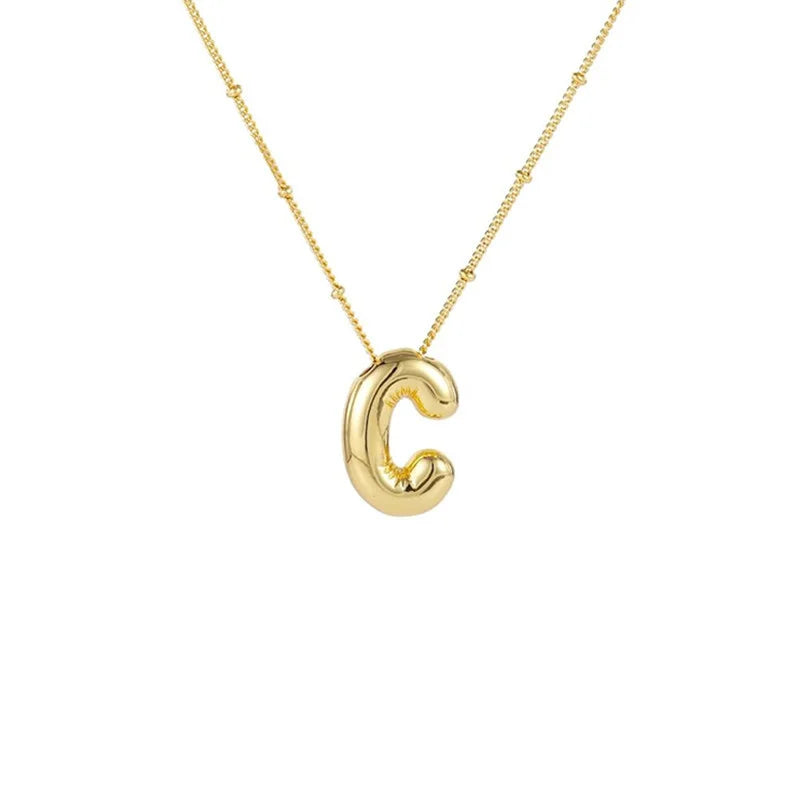 Collar Con Colgante De Letra