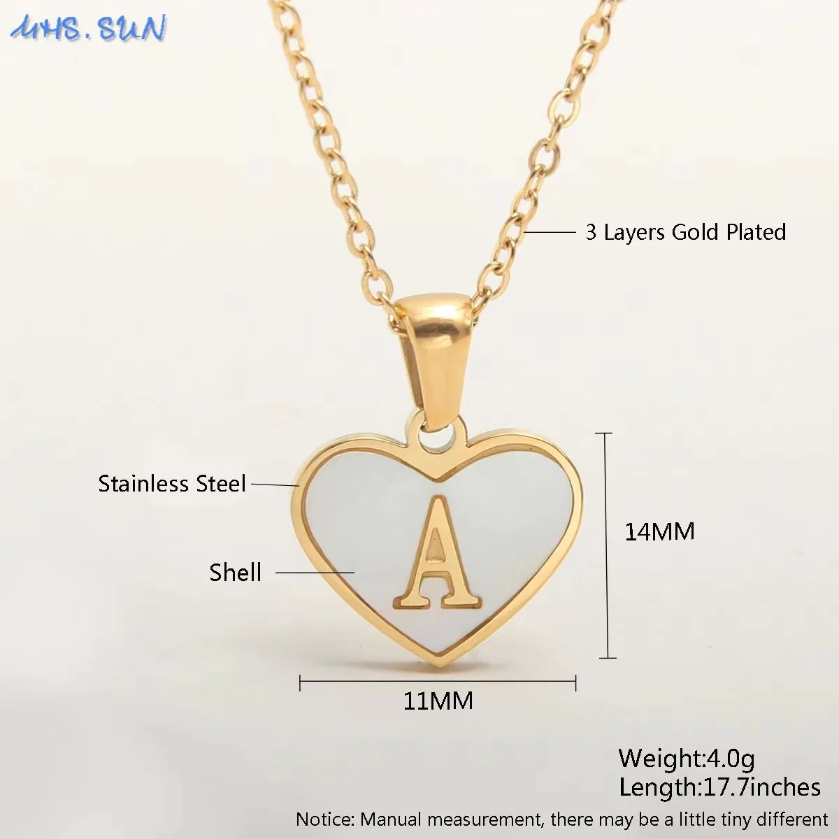 Collar Con Inicial De Corazón