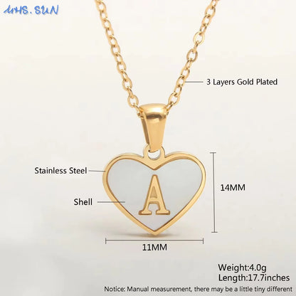 Collar Con Inicial De Corazón