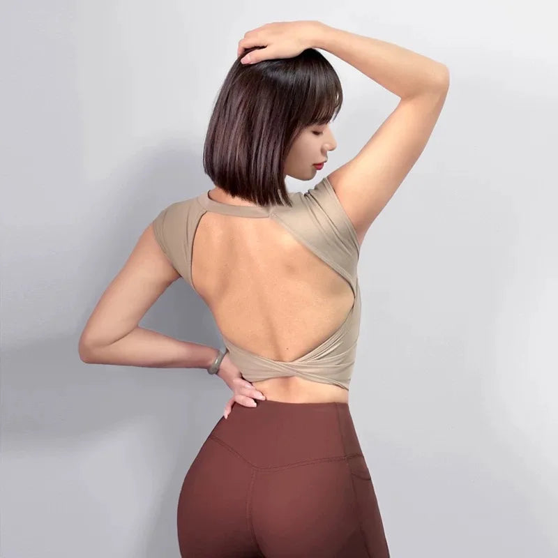 Top Deportivo Con Espalda Descubierta