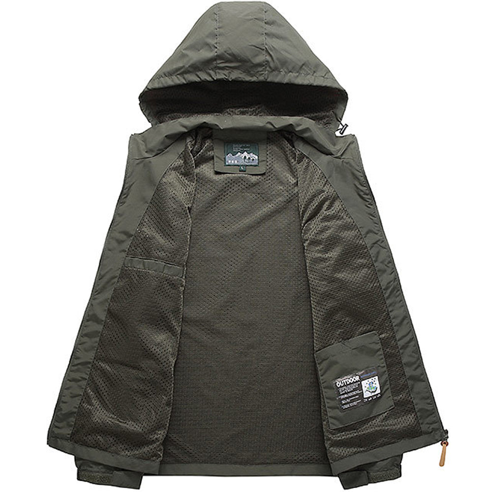 Chaqueta Impermeable Con Capucha