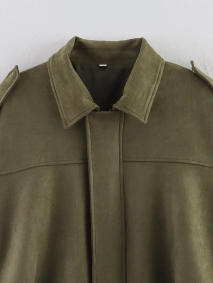 Chaqueta con Textura de gamuza