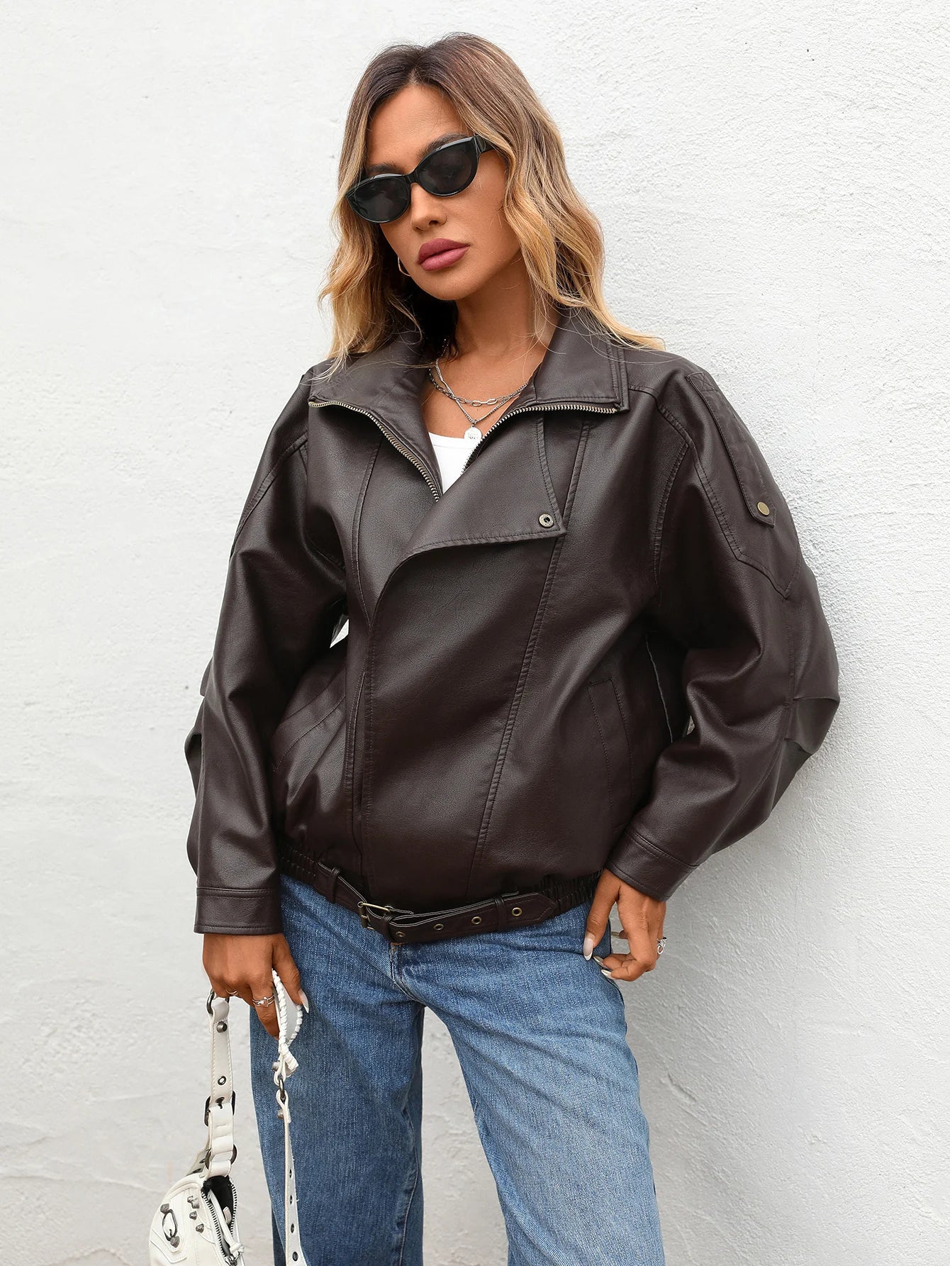 Chaqueta de Piel Sintética