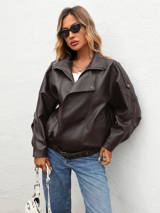 Chaqueta de Piel Sintética