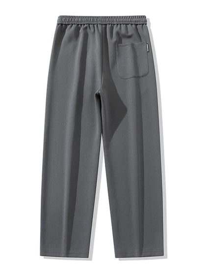 Pantalones de chándal rectos para hombre, pantalones de chándal de algodón de pierna ancha con cordón y letras, pantalones holgados deportivos, pantalones largos informales de talla grande 8XL