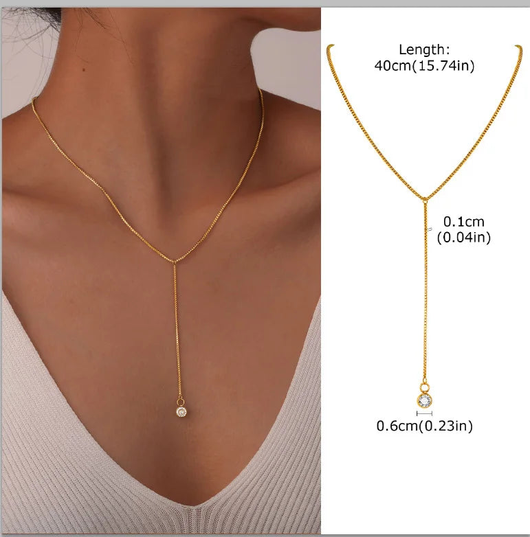 Collar Largo Lariat en Forma de Y - Diseño 11
