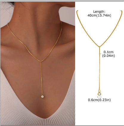 Collar Largo Lariat en Forma de Y - Diseño 11
