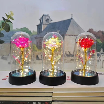 Rosa Artificial Con Luz Led