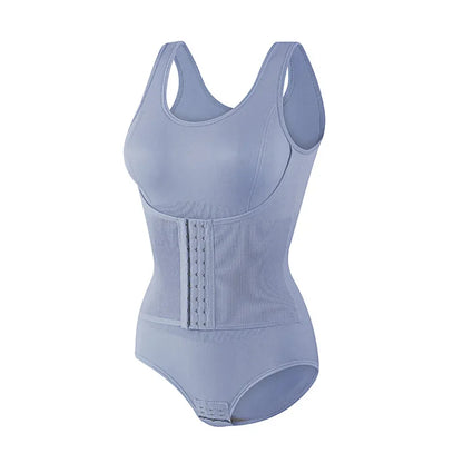 Body moldeador con cinturilla de broches integrada - Azul / M