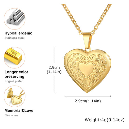 Collar con Relicario de Corazón - Diseño 13
