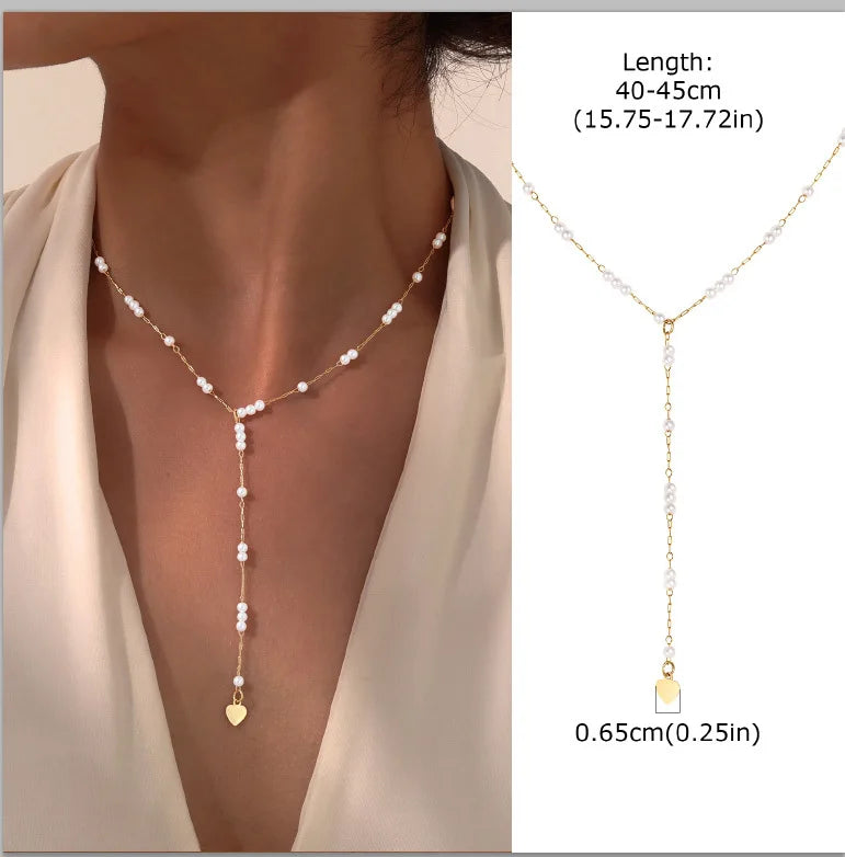 Collar Largo Lariat en Forma de Y - Diseño 21
