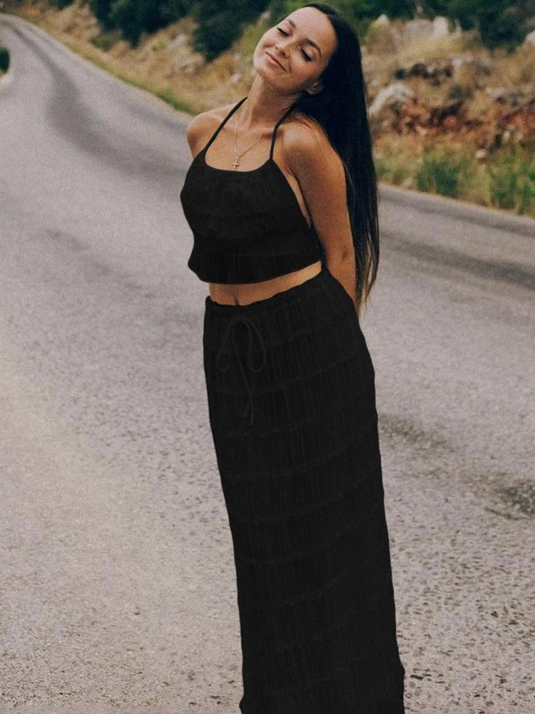 Conjunto Con Espalda Descubierta