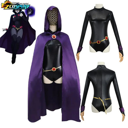 Disfraz de Cosplay de Teen Titans Raven