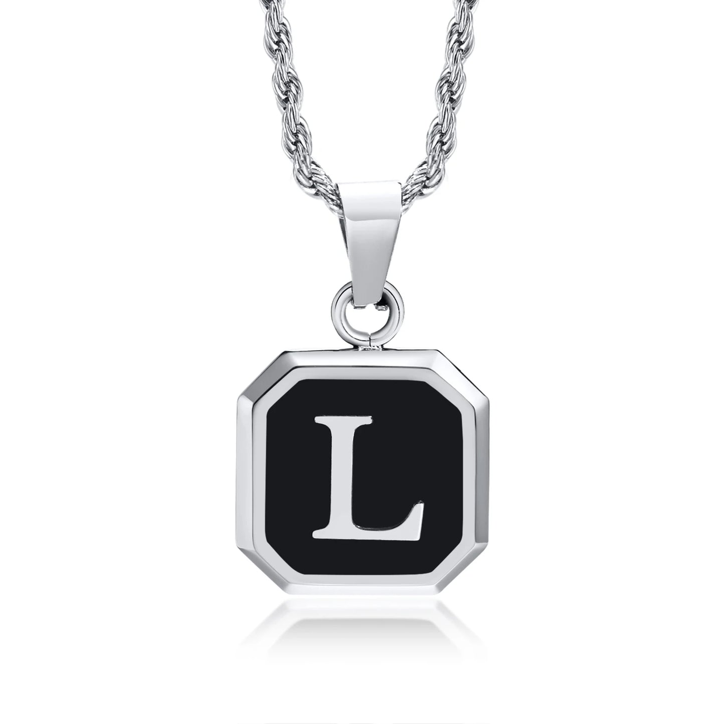 Collar Cuadrado Con Iniciales