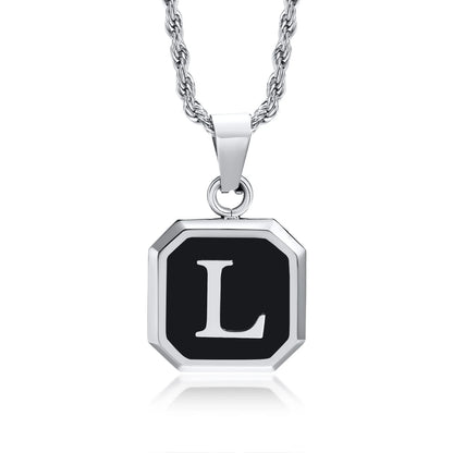 Collar Cuadrado Con Iniciales