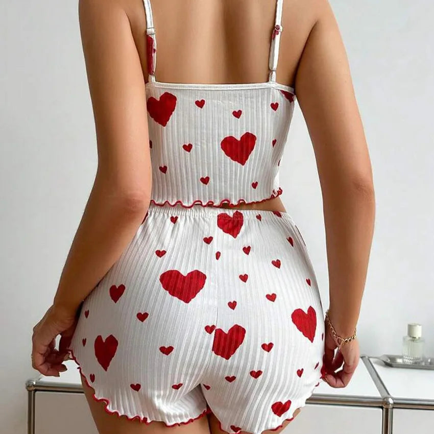 Conjunto de Pijama con Corazones