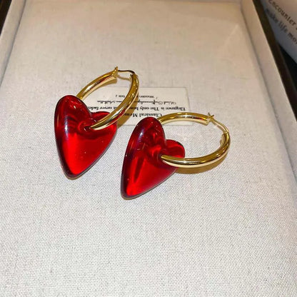 Pendientes De Gota De Corazón