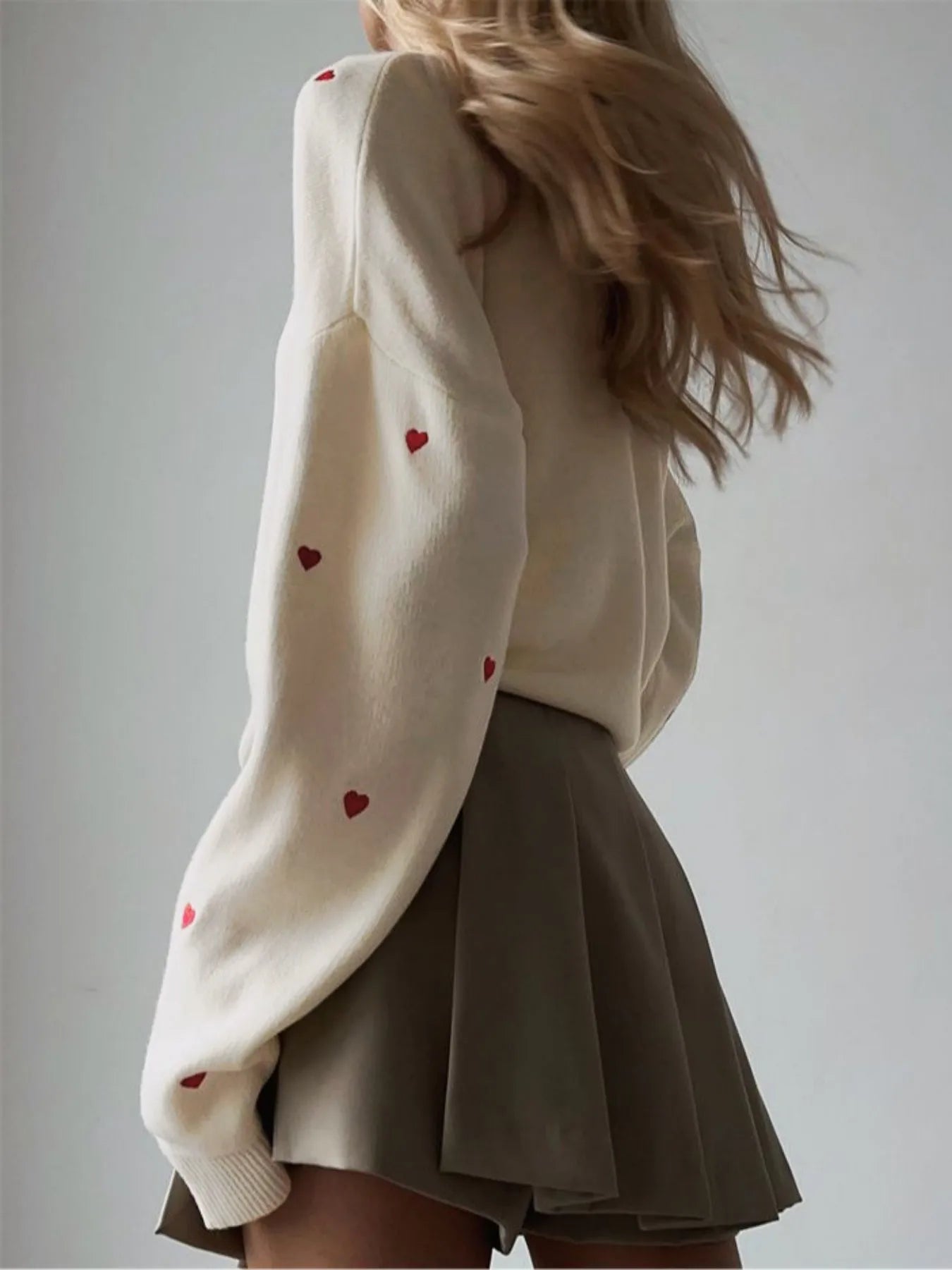 Suéter Con Bordado De Corazón