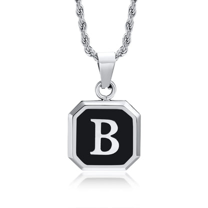 Collar Cuadrado Con Iniciales