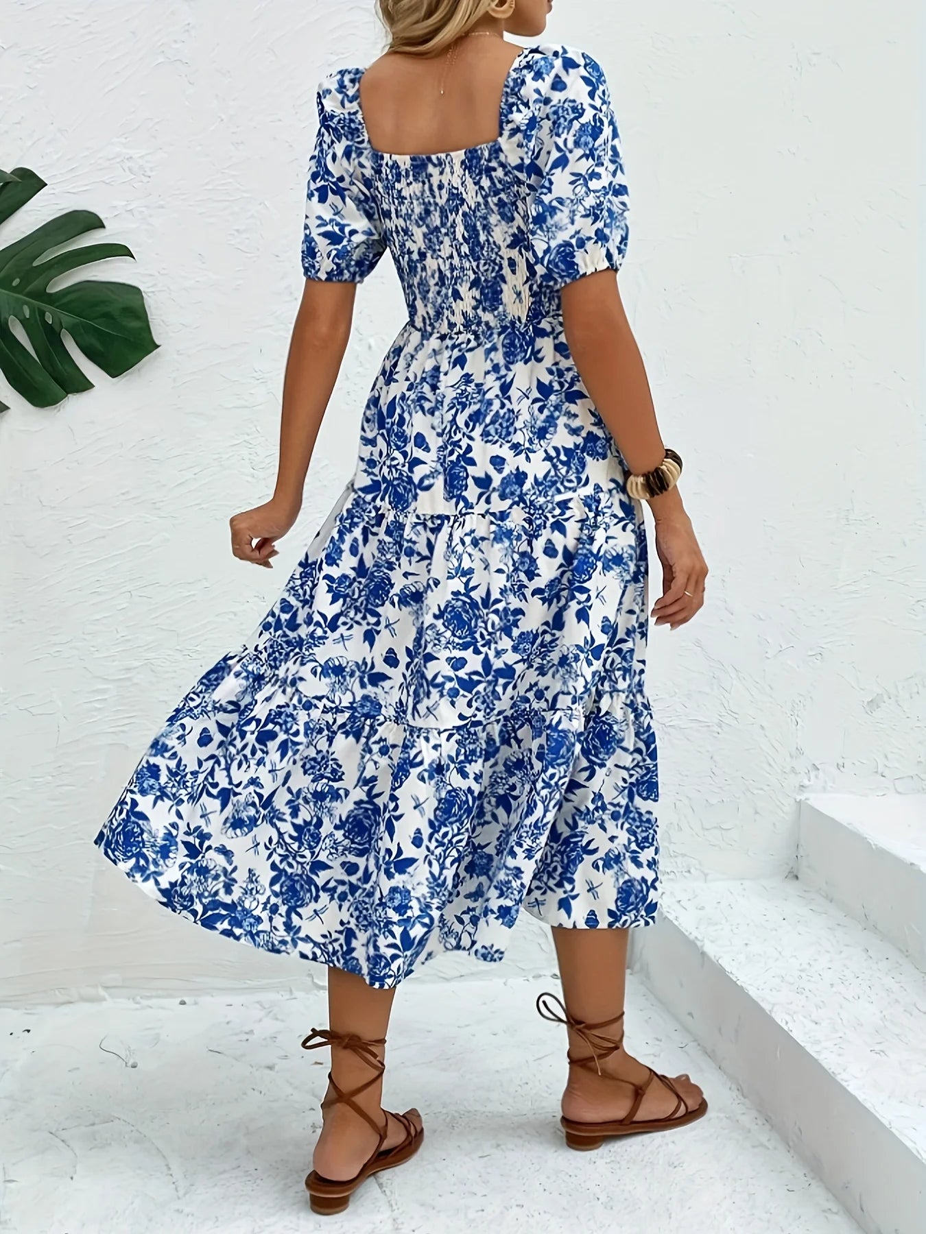 Vestido Largo con Estampado Floral