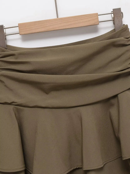 Falda Corta de Cintura Media