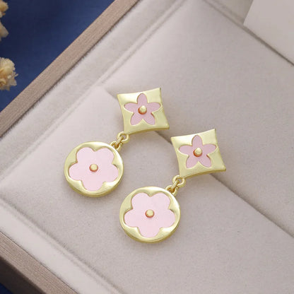 Pendientes Colgantes De Flor