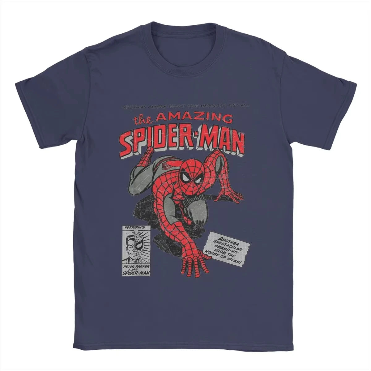 Spider-man Spiderman película Retro Comic hombres camisetas creativas cuello redondo Camiseta 100% algodón regalo de cumpleaños Tops