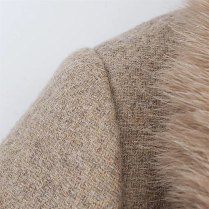 Abrigo Con Cuello De Peluche