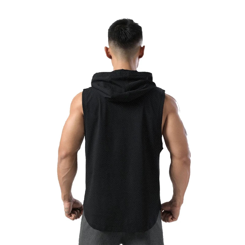 Camisetas sin mangas para hombre, camisetas sin mangas con capucha, camisetas sin mangas para hombre, camisetas sin mangas de Hip Hop para hombre