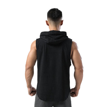 Camisetas sin mangas para hombre, camisetas sin mangas con capucha, camisetas sin mangas para hombre, camisetas sin mangas de Hip Hop para hombre