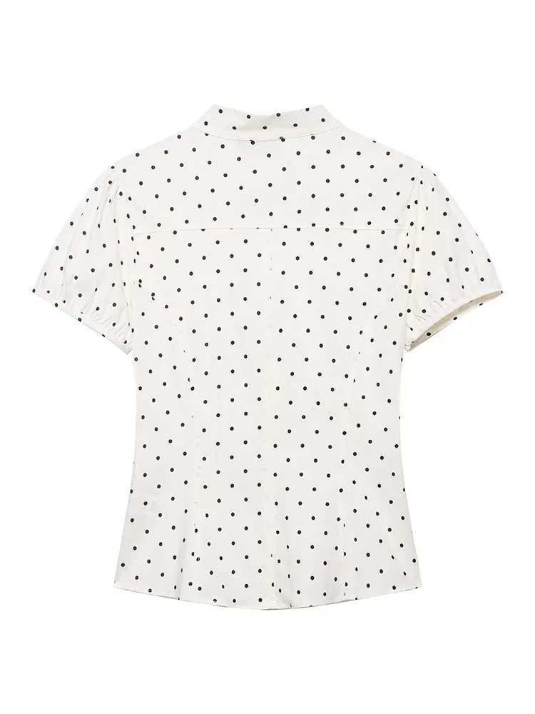 Blusa Con Estampado de Lunares