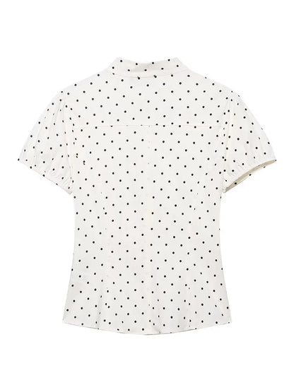Blusa Con Estampado de Lunares