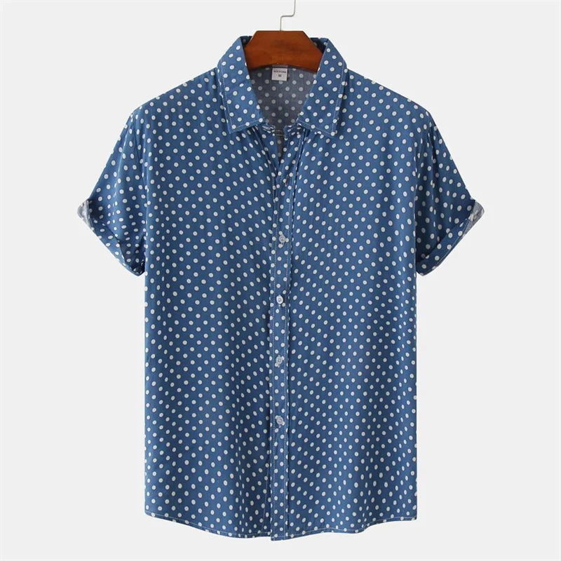 Camisa Hawaiana De Puntos