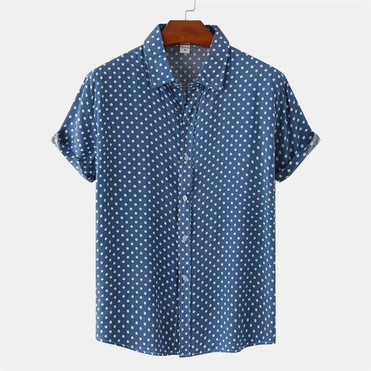 Camisa Hawaiana De Puntos