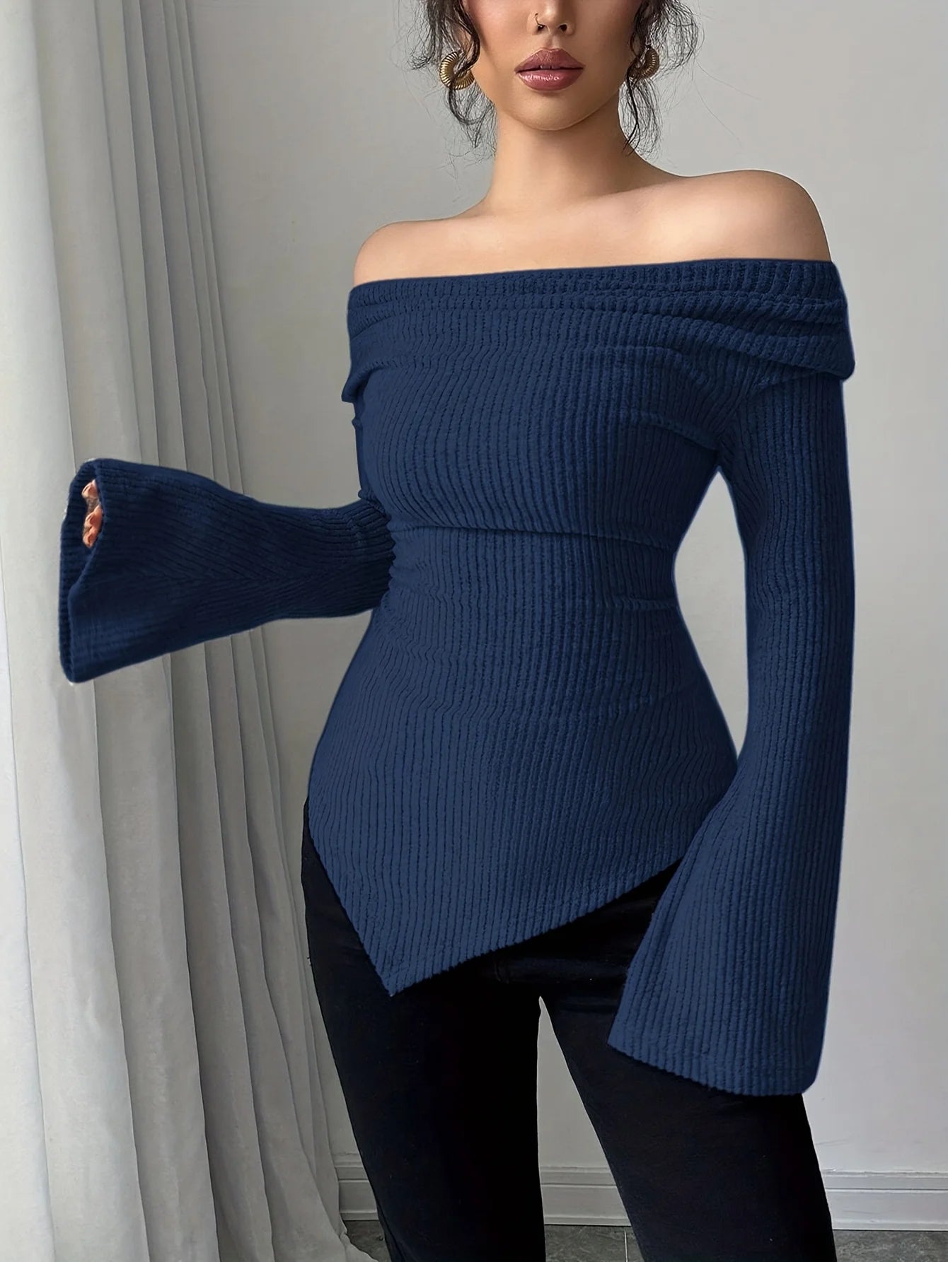 Blusa De Hombro Asimétrico