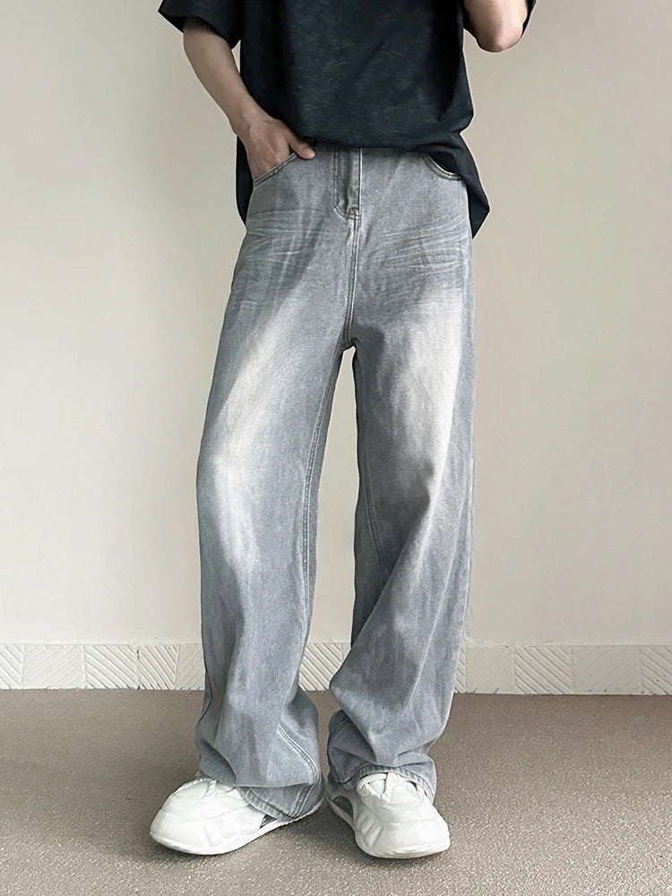 Pantalon Vaquero Holgado Gris