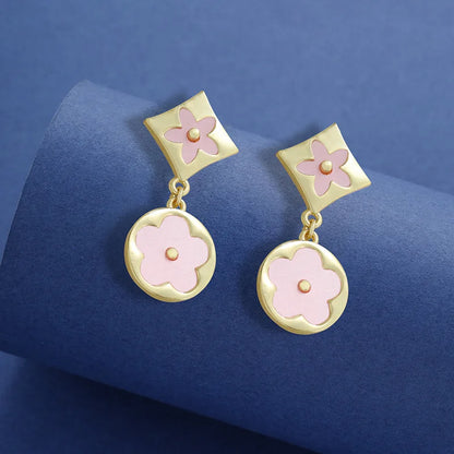 Pendientes Colgantes De Flor