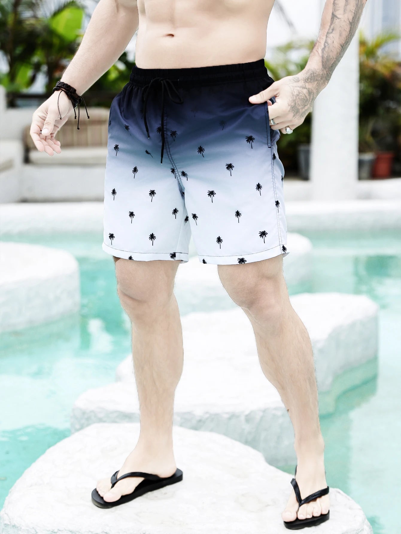 Shorts de playa con estampado